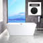 59" x 29.5" Freestanding Soaking Acrylic Rectangular Bathtub-51226551