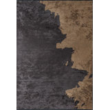 Rapture Abstract Area Rug in Brown