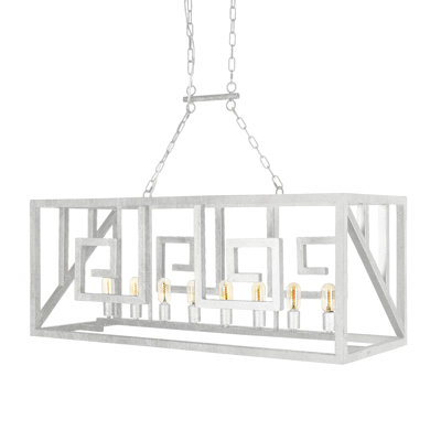 Luminaire suspendu linéaire à 8 lumières pour îlot de cuisine Greek