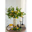 Porte-bougie décoratif en fer noir D4x13,5 po