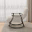 Chaise berçante pliante rembourrée décontractée - dossier / repose-pieds réglable, poches latérales, multi-scène-940515615