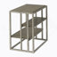 Table basse rectangulaire avec plateau en bois manufacturé et tablette