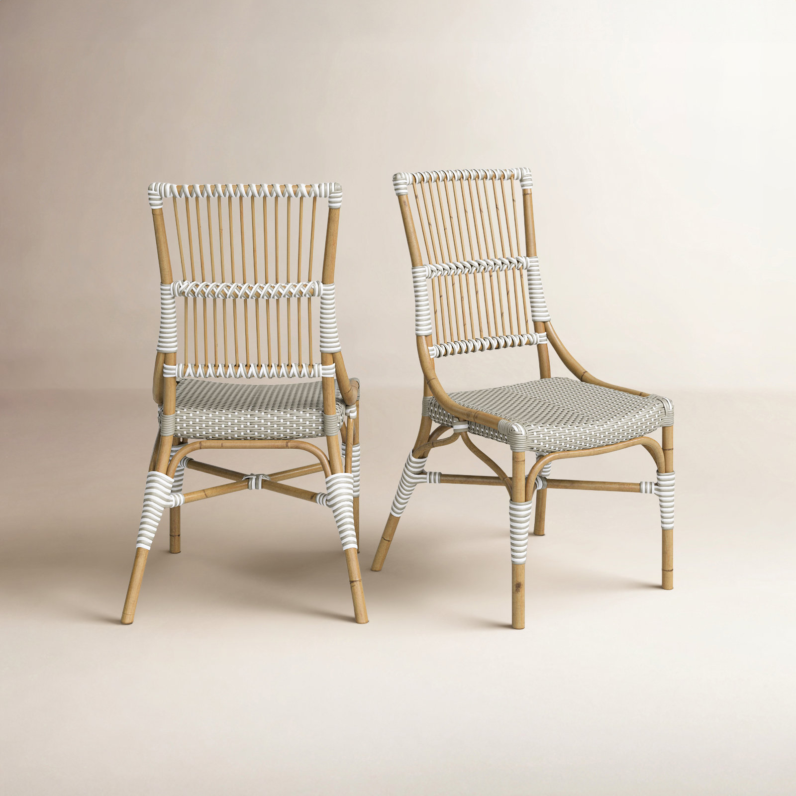Douglas Dining Chair, Gray/White
