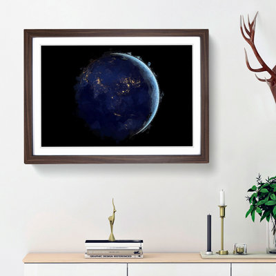 Earth View of Asia and Australia - Picture Frame Graphic Art Print