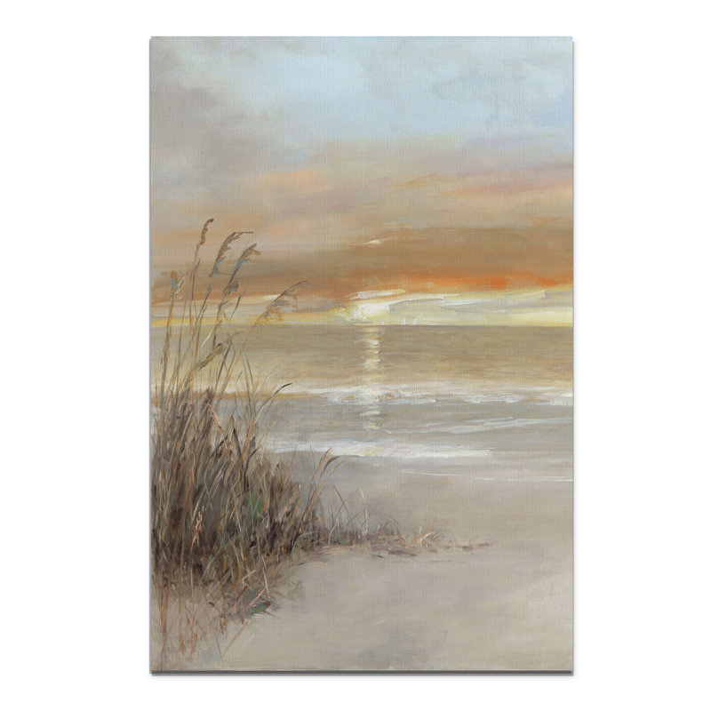 « malibu coucher de soleil », H 27 po x l 18 po x P 1,5 po, Toile tendue