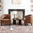 Boney 29" W Faux Leather Upholstered Armchairs-2053043242