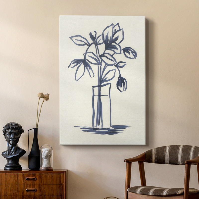 Indigo Bud Vase II - galerie sur mesure, H 36 po x l 24 po