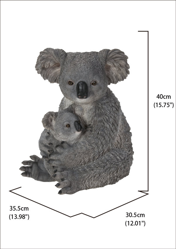 HI-LINE GIFT LTD. Mother and Baby Koala Statues 87655 - The Home Depot