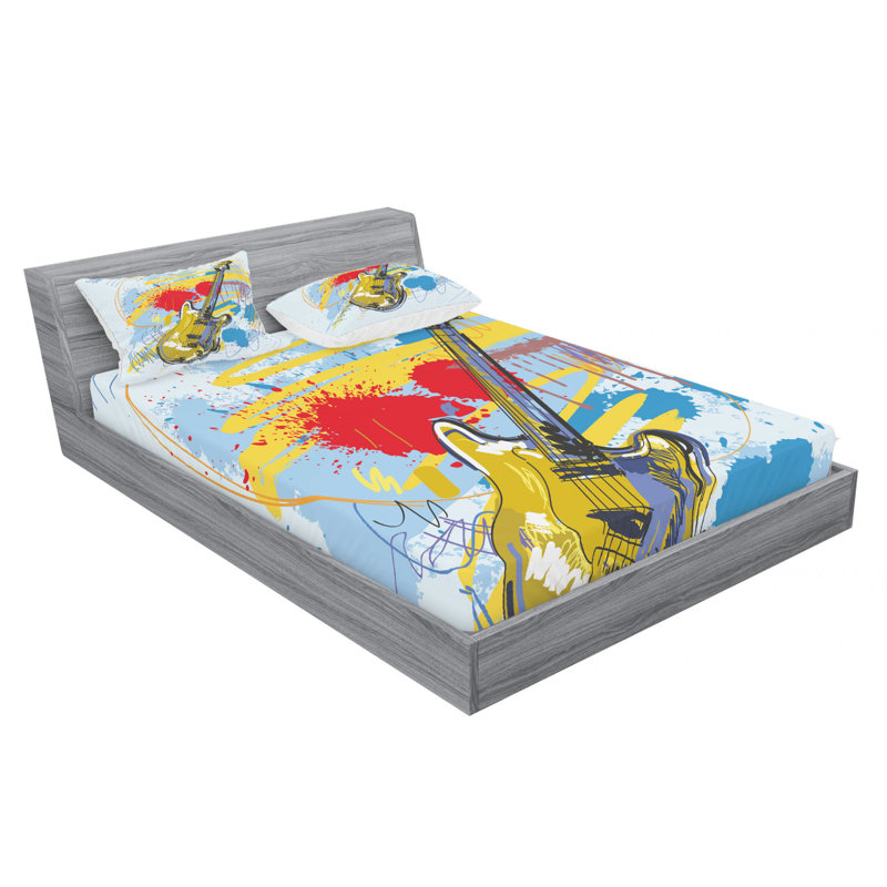 Microfiber Sheet Set, Queen Sheet Set with Fitted Sheet
