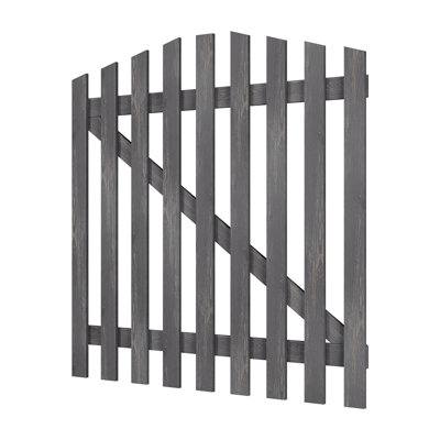 120 cm W Solid Wood Gate Fencing
