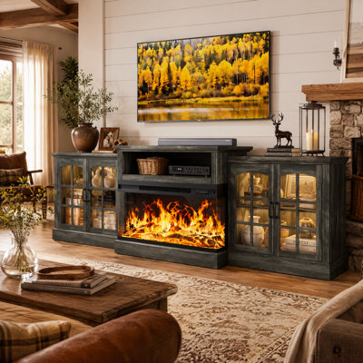 Meuble télé 97 po Farmhouse Fireplace