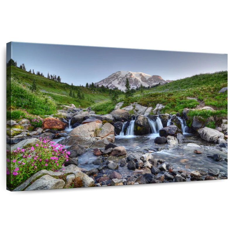 Alvord Cascades par le mont Rainier, H 32 po x l 48 po