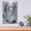  «White Tiger» par Kajenna, art mural en métal, 12 po x 16 po-1624026362