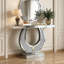 45.27 " W Glass Top Console Table