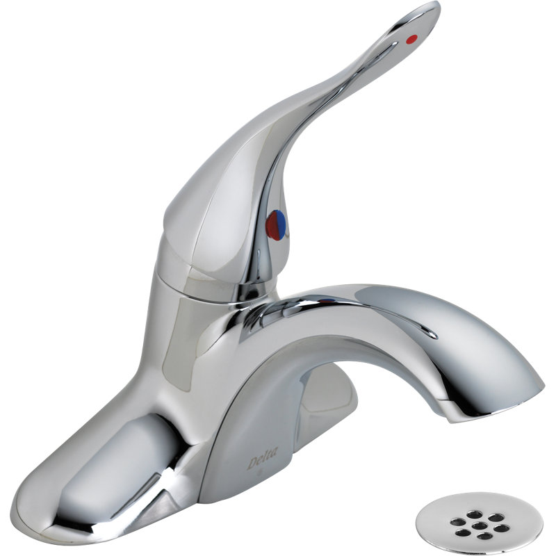 7.5" W Centerset Lavatory Faucet with Grid Strainer
