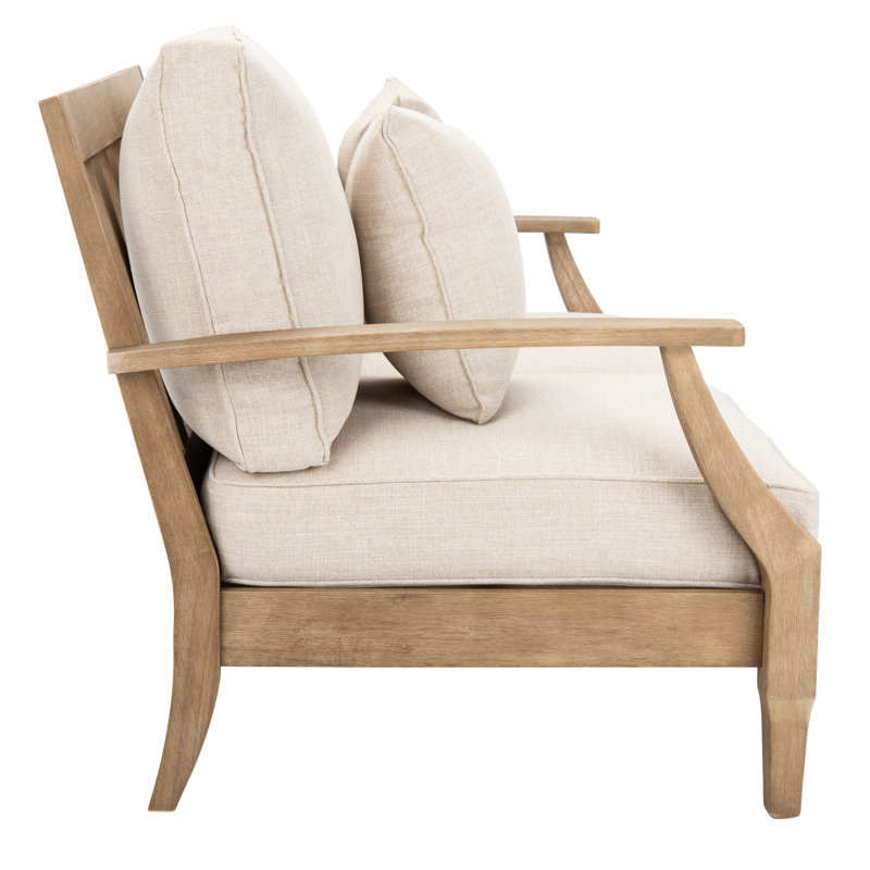 Samya Loveseat with Cushions, Natural/Beige