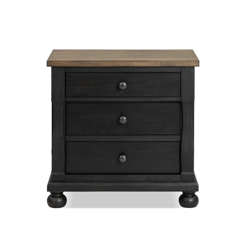 Fontevraud 3-Drawer Nightstand with USB Ports
