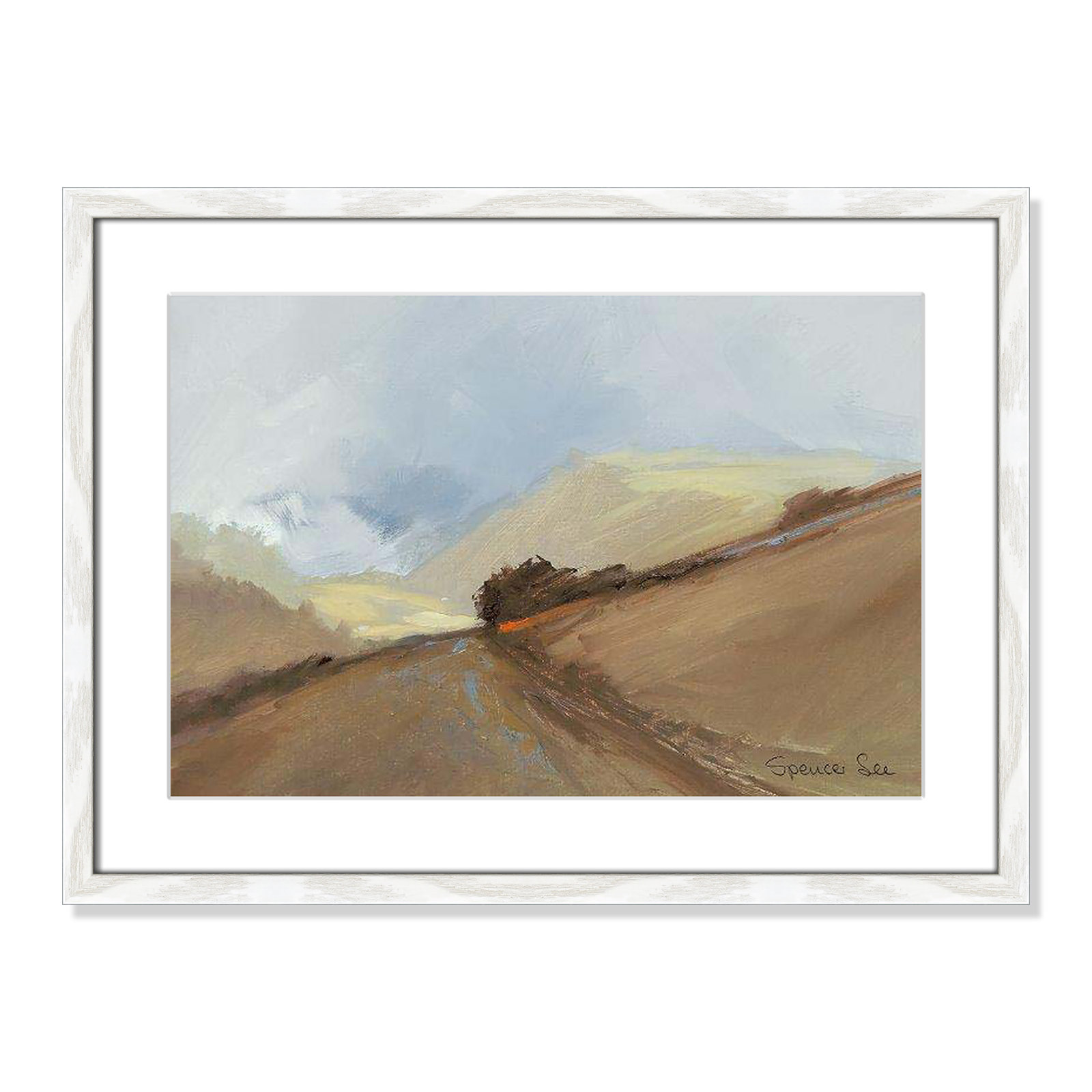 Heaven And Earth II by Spencer Lee, 17" H x 23" W x 0.75" D, White Framed