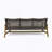 HAMPTON WOOD + WICKER 3 SEATER