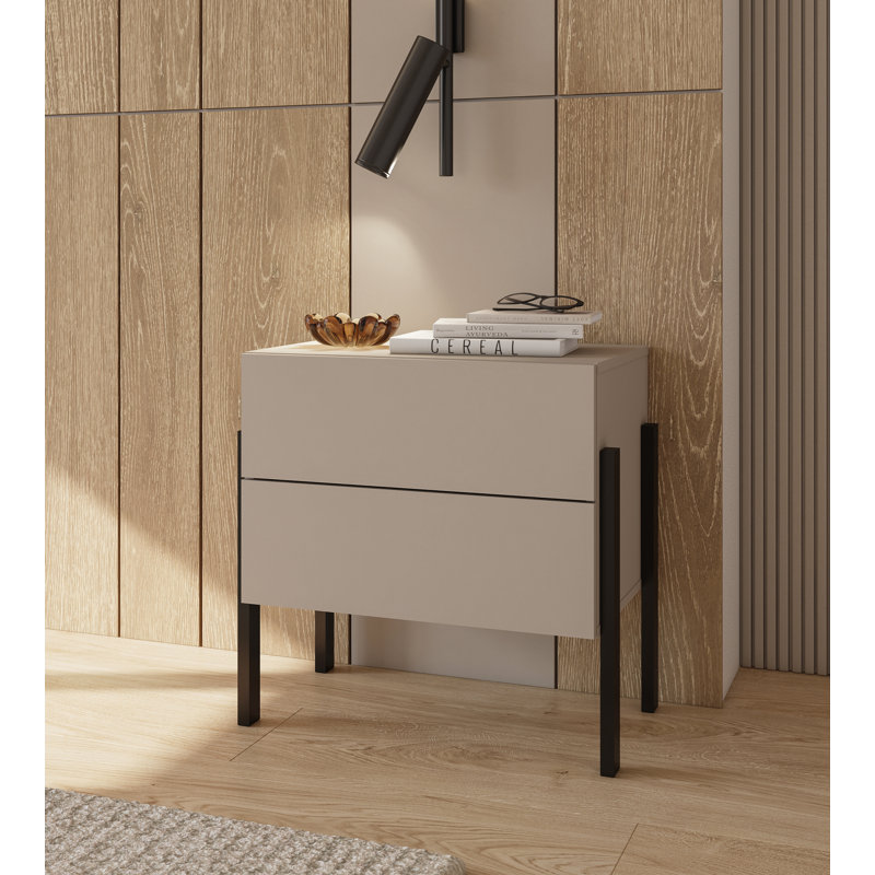 59cm W Laminate Bedside Table