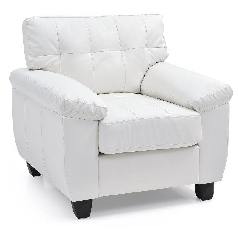 Chaise d'appoint chic et moderne en blanc, Blanc