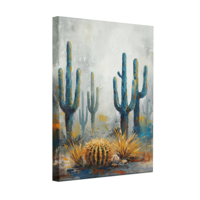 Plantes et fleurs, paysage de cactus du désert, reproduction d'art, H 18 po x l 12 po