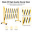 Expandable Metal Barricade Gate, Mobile Safety Barrier with Retractable Traffic Fence, Easy Assembly, and Casters