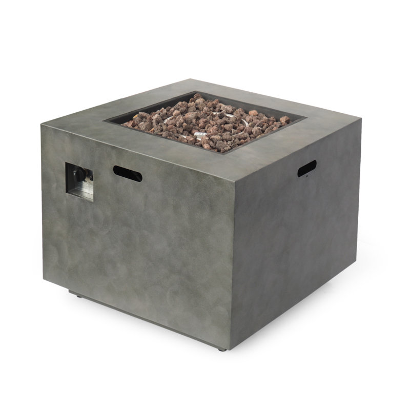 Foyer carré en fer, 50000 chaleur - rouille, finition matte 50 000 chauffage