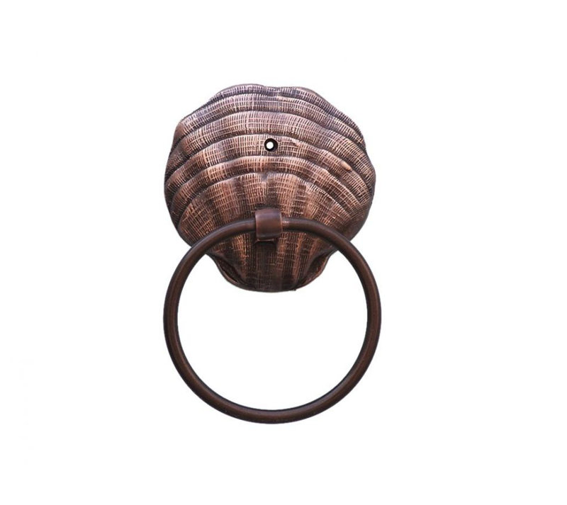 Porte-serviettes coquillage, Cuivre antique