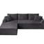 Chaise longue, modulaire en velours côtelé modulaire avec base arquée et antidérapante, 3 coussins de dossier de soutien et 2 coussins décoratifs, idéal pour une longue détente confortable, coussins pour la chambre à coucher-508755018