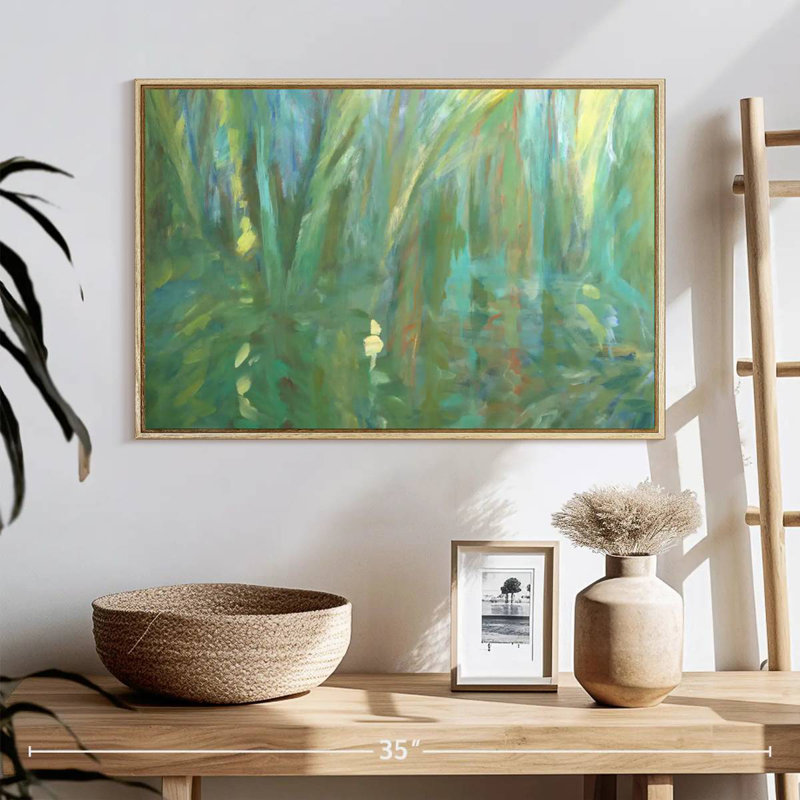 Diptyque des alizés II, Cadre flottant en bois naturel, 25 po x 17 po