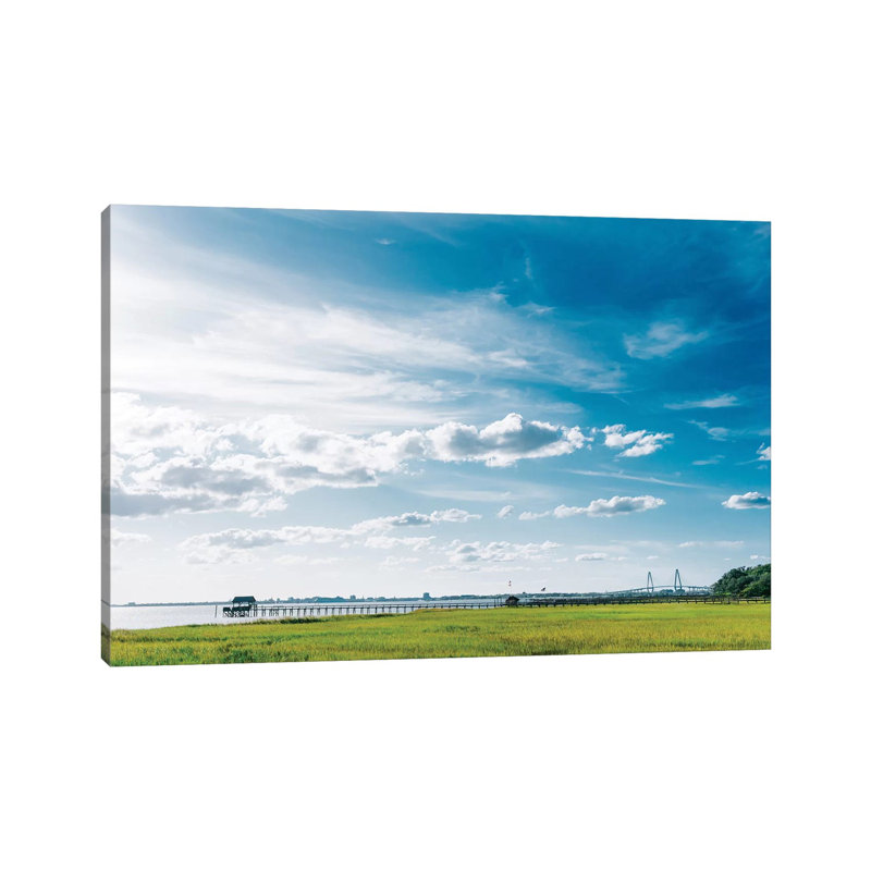 Charleston's Pitt Street Bridge II by Bethany Young - Print on Canvas, Wrapped Canvas, 20.32cm H x 30.48cm W x 1.91cm D