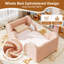 Lit nuage pour tout-petits (2 à 7 ans) - Lit de garde-corps amovible en velours rose -922874877