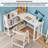 Full solid wood desk and bookshelf combination-1564544155