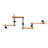 Johnneisha 4 Piece Iron Bracket Shelf