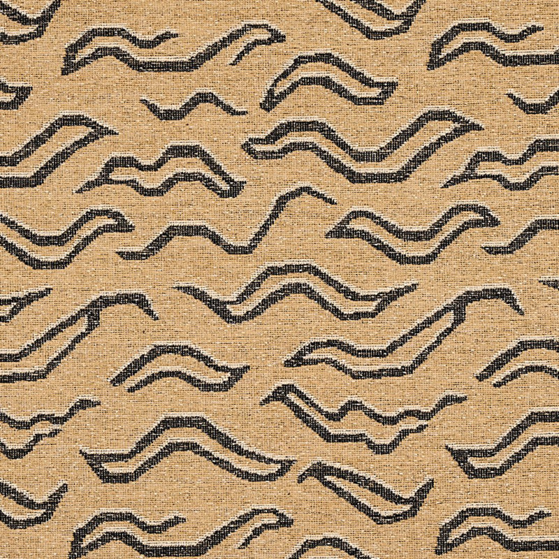Tissu Kata, Chameau / noir
