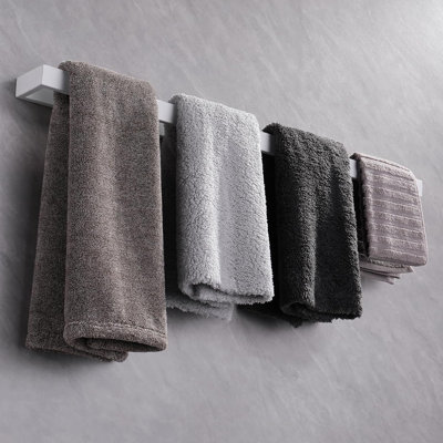 30-Inch Towel Bar, Premium SUS 304 Stainless Steel Wall Mount Bathroom Towel Rack, Modern Square Design For Bathroom And Bedroom