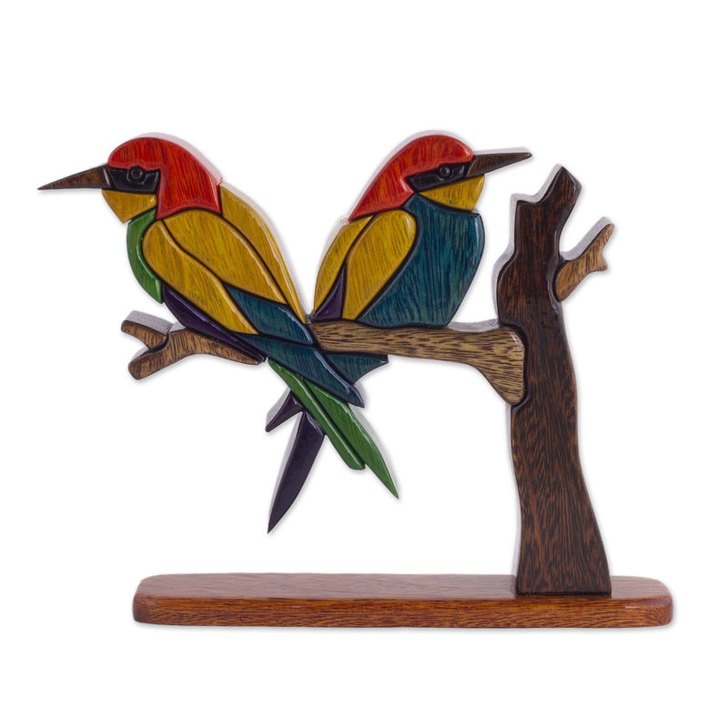 Sculpture oiseau en bois eaters abeille Eilley