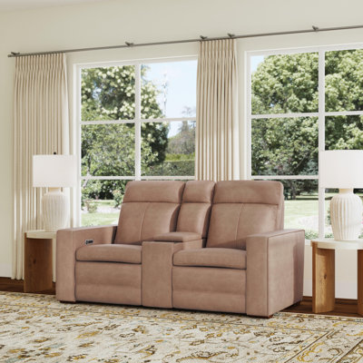 Causeuse inclinable électrique avec console Windsor, appuis-tête électriques, lombaire Windsor