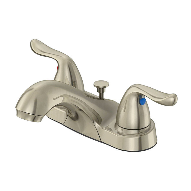 2-handle Bathroom Faucet, Brushed Nickel