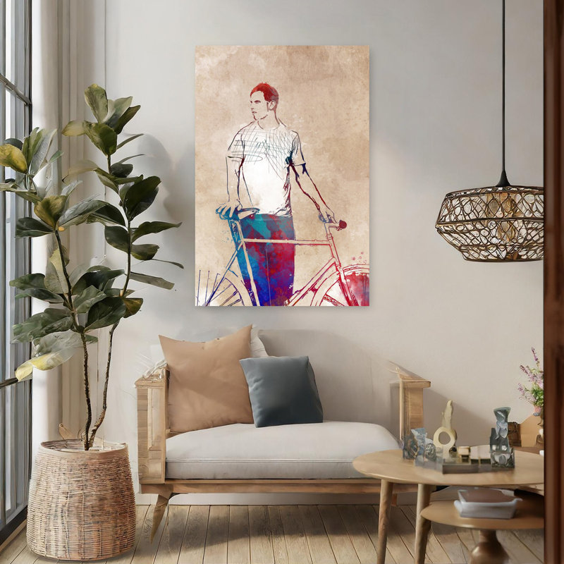 Art urbain abstrait, ville urbaine, 48" H x 32" W