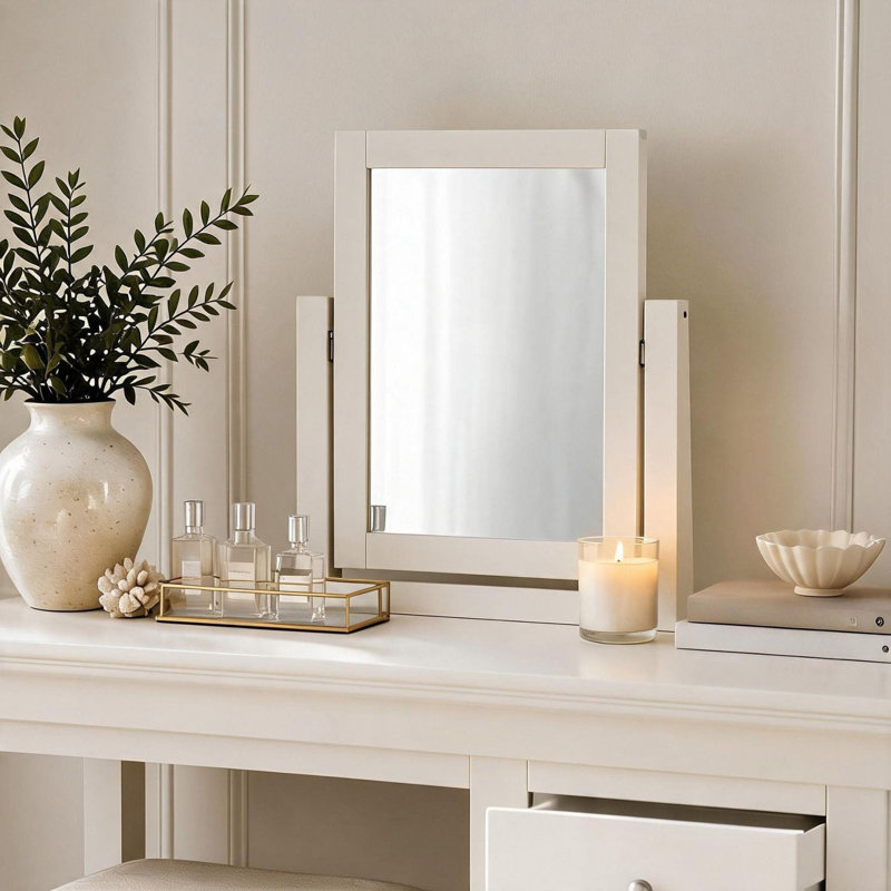 Sevyn Assembled Dressing Table with Mirror and Seat and Storage Included
