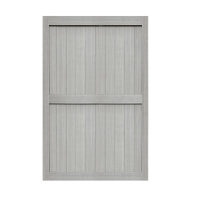 Porte de grange en panneau de fibres à densité moyenne, plaque de porte de grange solide recouverte d'une surface en PVC imperméable, assemblage simple, porte seulement