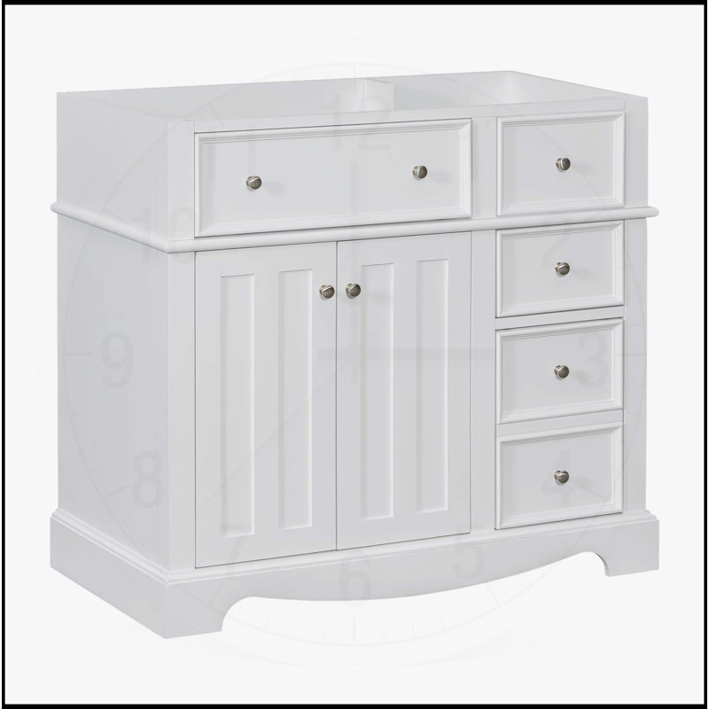 36'' Bathroom Vanity without Basin Sink, White