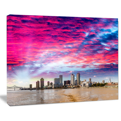 «New Orleans Building and Skyscrapers», reproduction de photo sur toile tendue