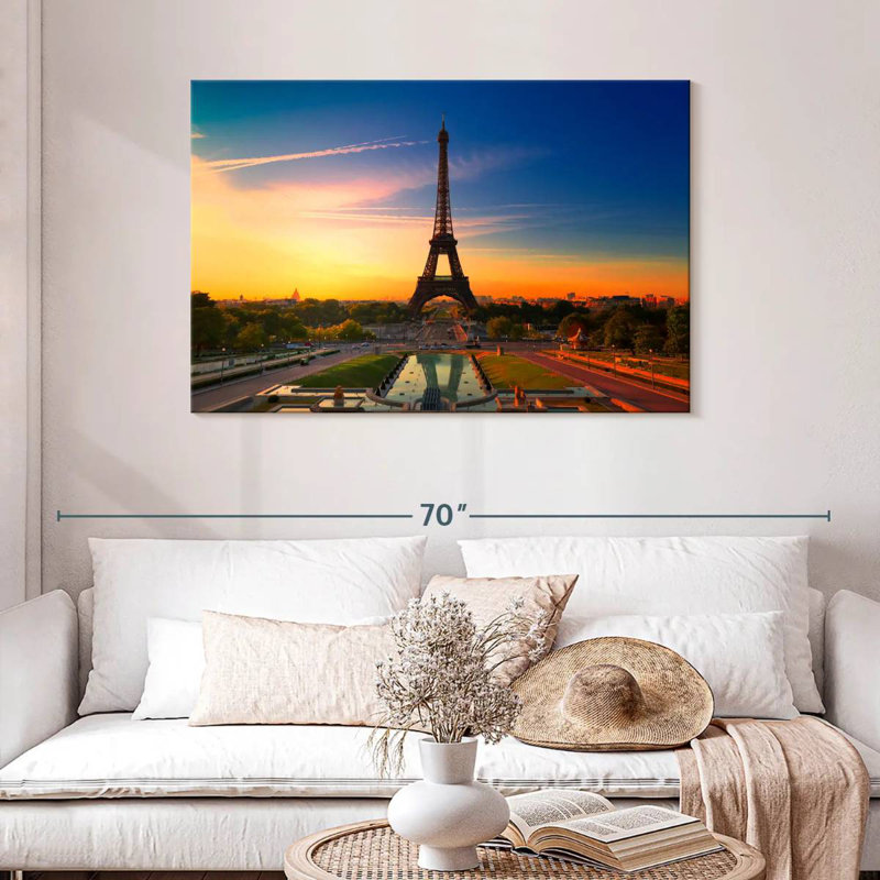 Tour Eiffel Kavia au lever du soleil, H 30 po x l 45 po