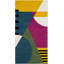 Tapis bleu paon / fuchsia à motif abstrait Menelaus-19820751