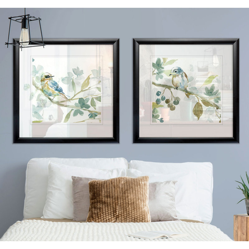 « spring melody i », ensemble de 2 reproductions de peintures encadrées