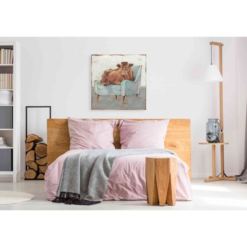 «Moo-ving In IV» par Ethan Harper, art mural sur toile, H 37 po x l 37 po x P 1,5 po