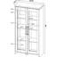 Armoire en bois d'ingénierie gris à 2 portes en bois d'ingénierie avec finition lisse pour une organisation de style bord de mer dans le salon